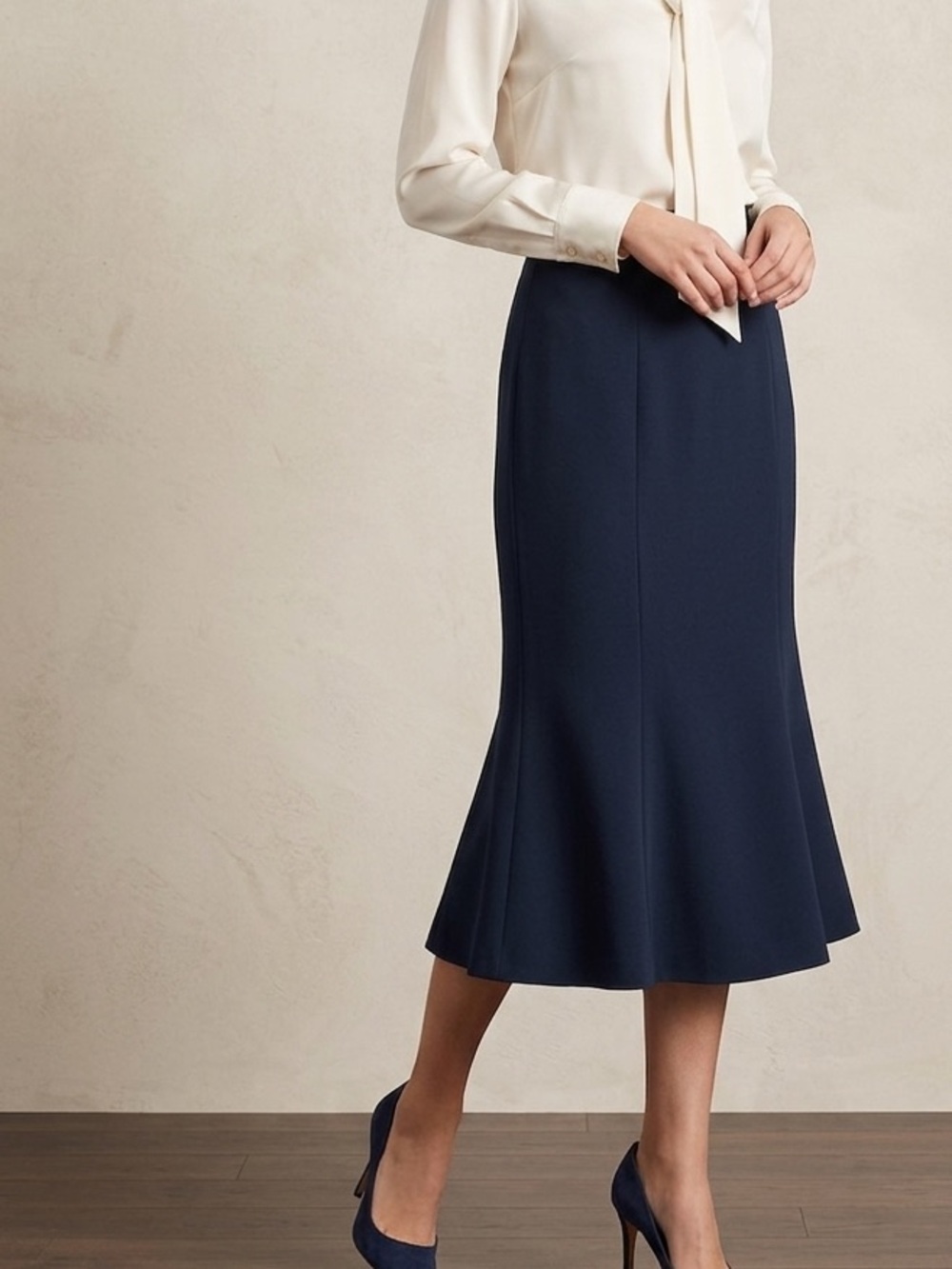Louben  Navy Mermaid Skirt